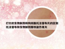 打针的生物制剂和枸橼酸托法替布片的区别 托法替布和生物制剂那样副作用大