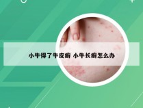 小牛得了牛皮癣 小牛长癣怎么办
