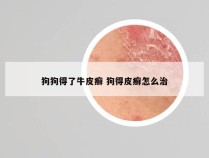狗狗得了牛皮癣 狗得皮癣怎么治