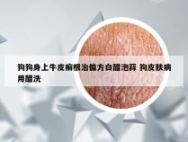 狗狗身上牛皮癣根治偏方白醋泡蒜 狗皮肤病用醋洗