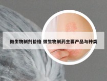 微生物制剂价格 微生物制药主要产品与种类