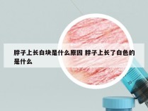 脖子上长白块是什么原因 脖子上长了白色的是什么