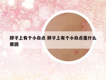 脖子上有个小白点 脖子上有个小白点是什么原因