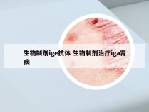 生物制剂ige抗体 生物制剂治疗iga肾病