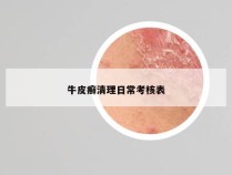 牛皮癣清理日常考核表