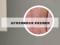 治疗用生物制剂分类 常用生物制剂