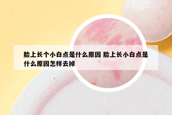 脸上长个小白点是什么原因 脸上长小白点是什么原因怎样去掉