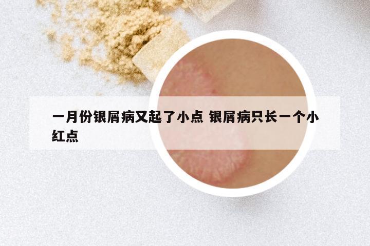 一月份银屑病又起了小点 银屑病只长一个小红点